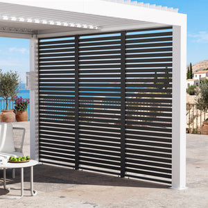 Brise-vue 3x2m pour Pergola à lames orientables Aurora - Noir