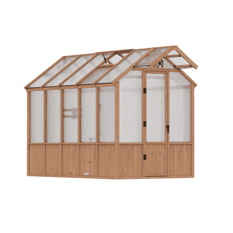 6.5'x10' EverBloom Cedar Wood Greenhouse