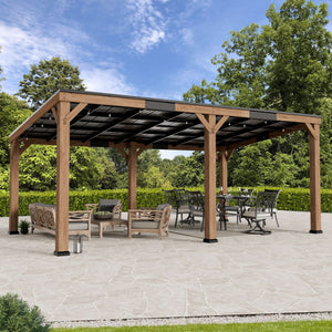 12'x20' Supreme Cedar Hardtop Gazebo with Sloped Roof