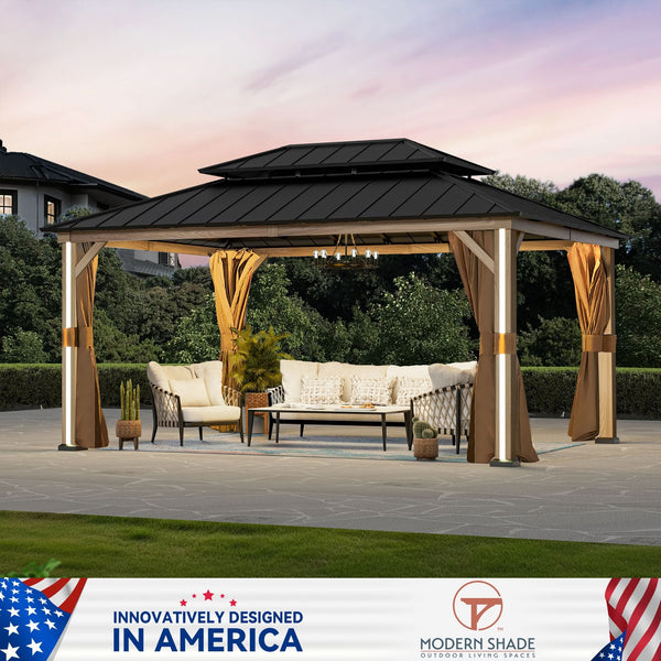 12'x16' Four Seasons Aluminum Hardtop Gazebo