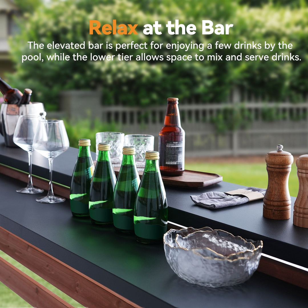 6.5'x8' The Aura Entertainment Bar for Gazebo with TV Mount