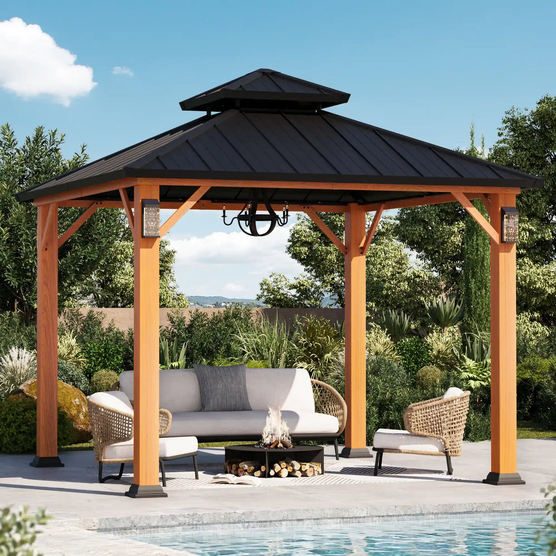 10'x10' The Horizon Metal Hardtop Gazebo