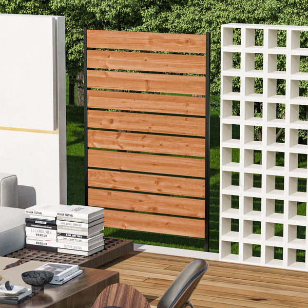 5'x3.3' Cedar Privacy Screens for Fence with No-Dig Installation