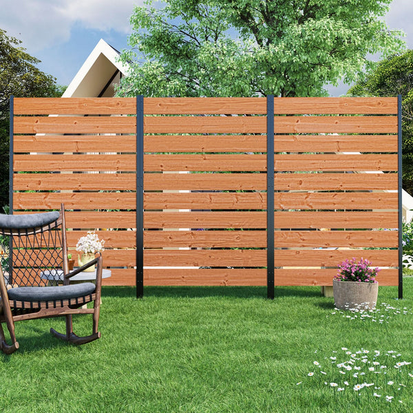 5'x3.3' Cedar Privacy Screens for Fence with No-Dig Installation