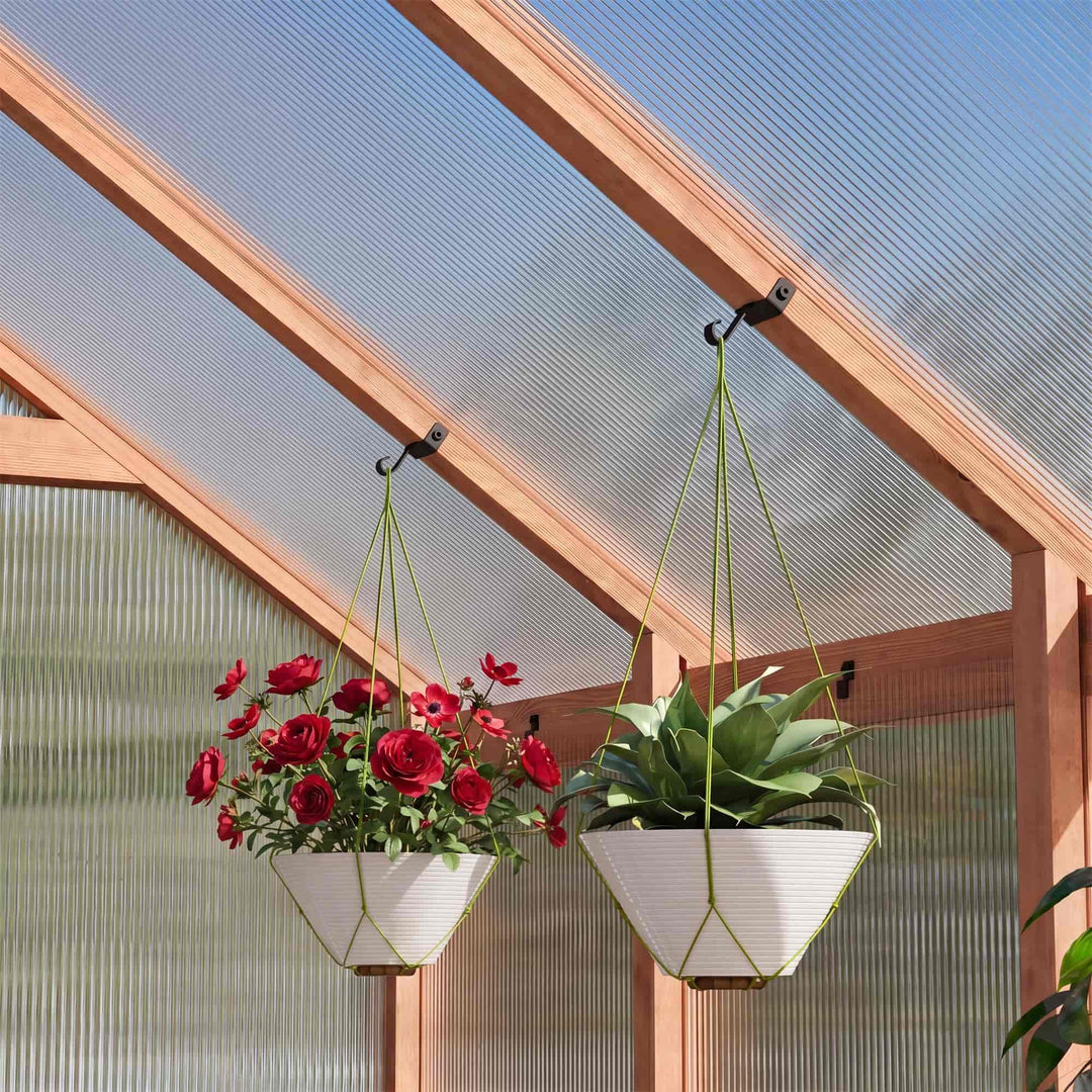 6.5'x10' EverBloom Cedar Wood Greenhouse
