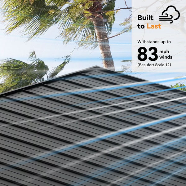 6'x8' Fusion Cedar Hardtop Gazebo with Electrical Outlets