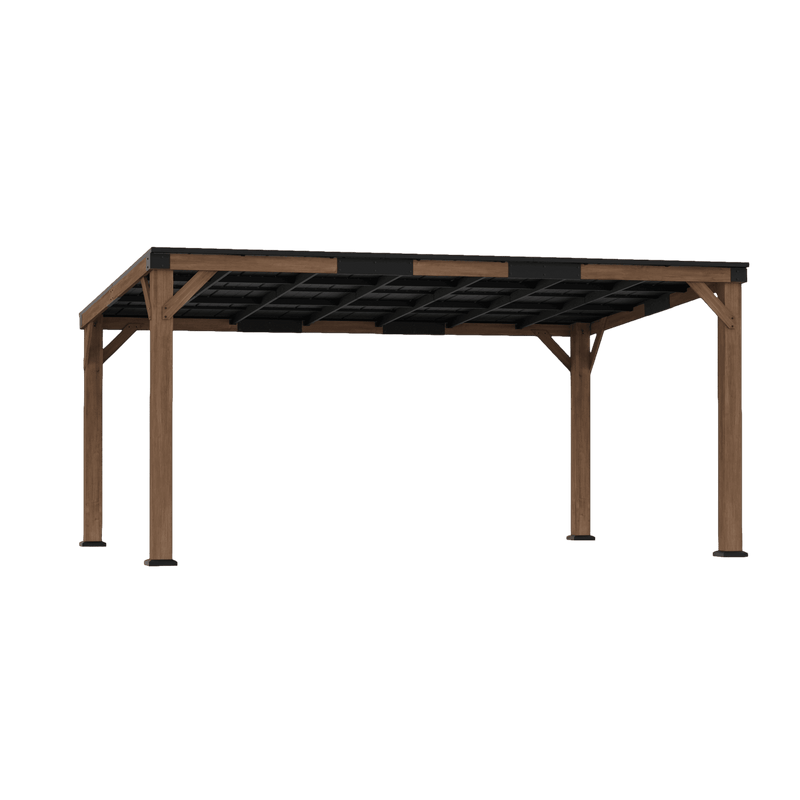 Gazebo à toit rigide en cèdre Supreme de 12'x16' avec toit en pente