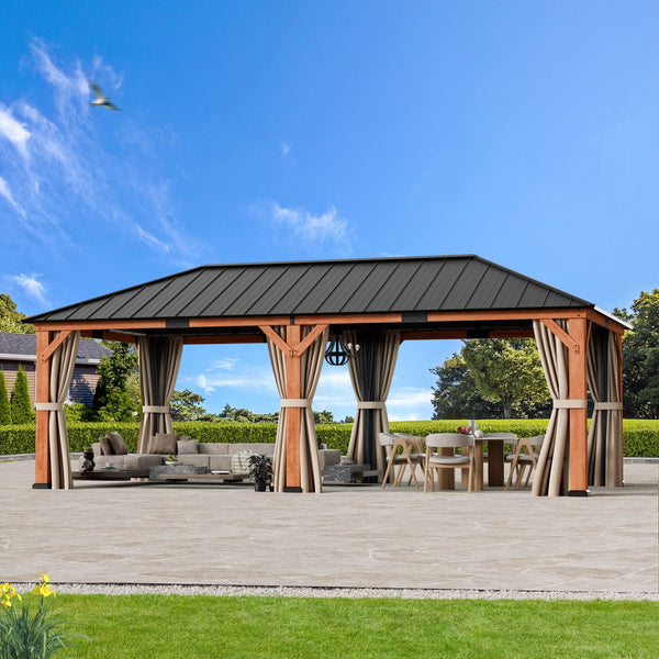 12'x24' Tranquil Grove Cedar Hardtop Gazebo