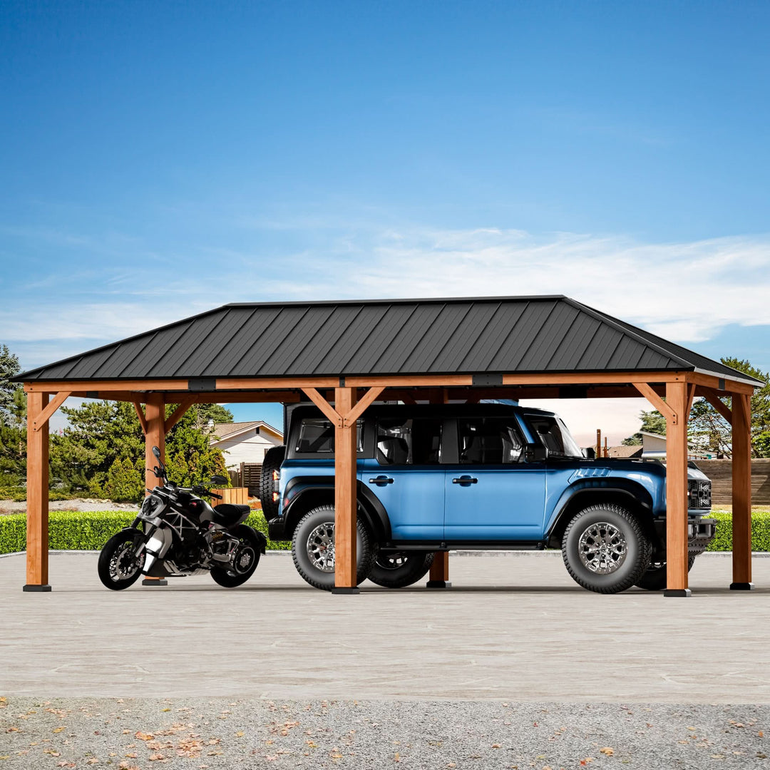 12'x24' Tranquil Grove Cedar Hardtop Gazebo